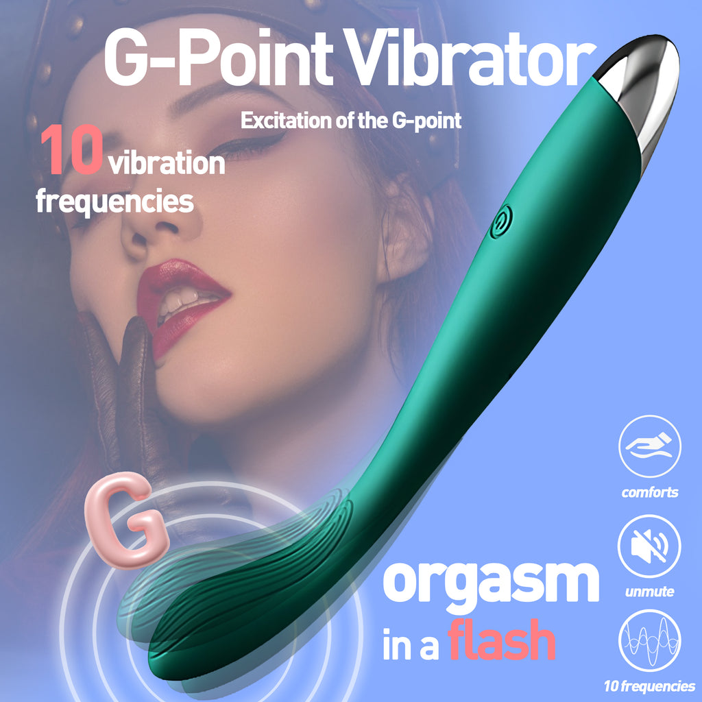 Female Electric Finger Massage Masturbator 10 Vibration Modes Stimulates G-Spot Clitoris and Anus Compact and Quiet Adult Toy
