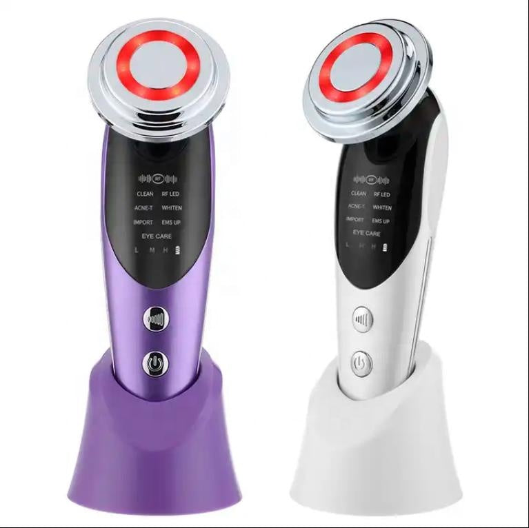 Portable Home Use Electric Skin Care Tool Face Lift Massage Whitening Skin Tightening 7 in 1 Heat Vibration Tool
