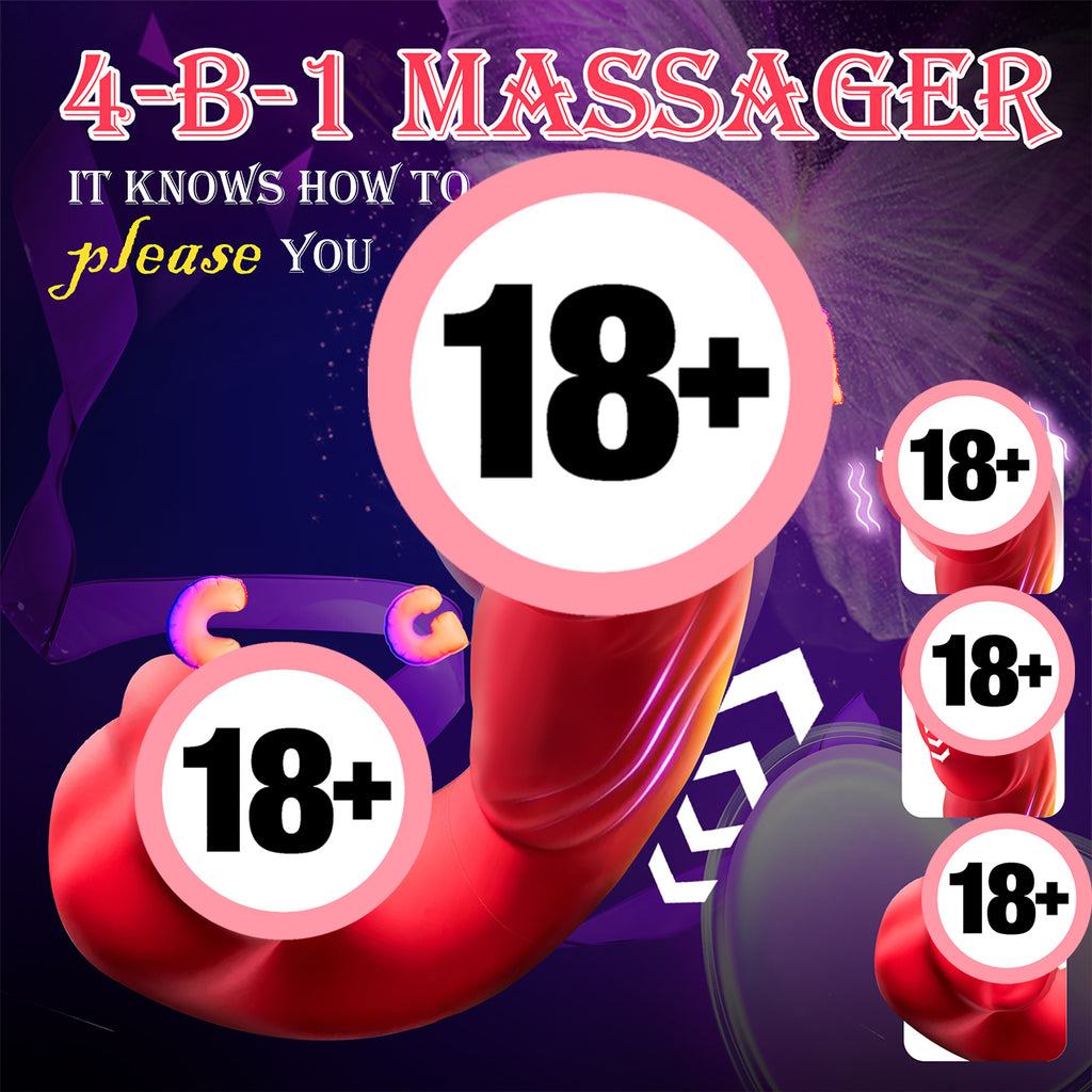 Female Massage Specialized Wand G-Spot Clitoral Anal Stimulation 14 Vibration Modes 7 Licking Modes UsB Charging Adult Sex Toy
