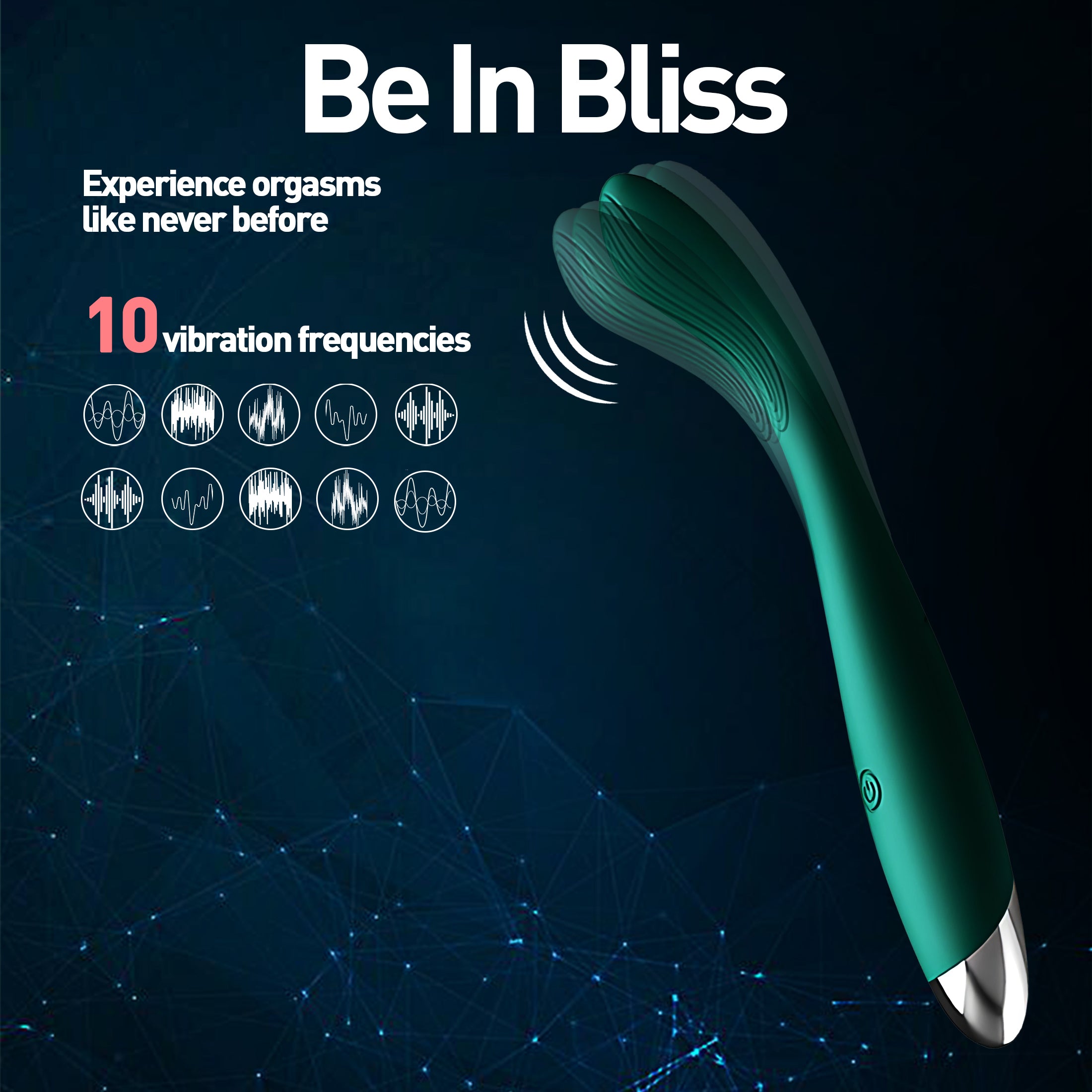 Female Electric Finger Massage Masturbator 10 Vibration Modes Stimulates G-Spot Clitoris and Anus Compact and Quiet Adult Toy