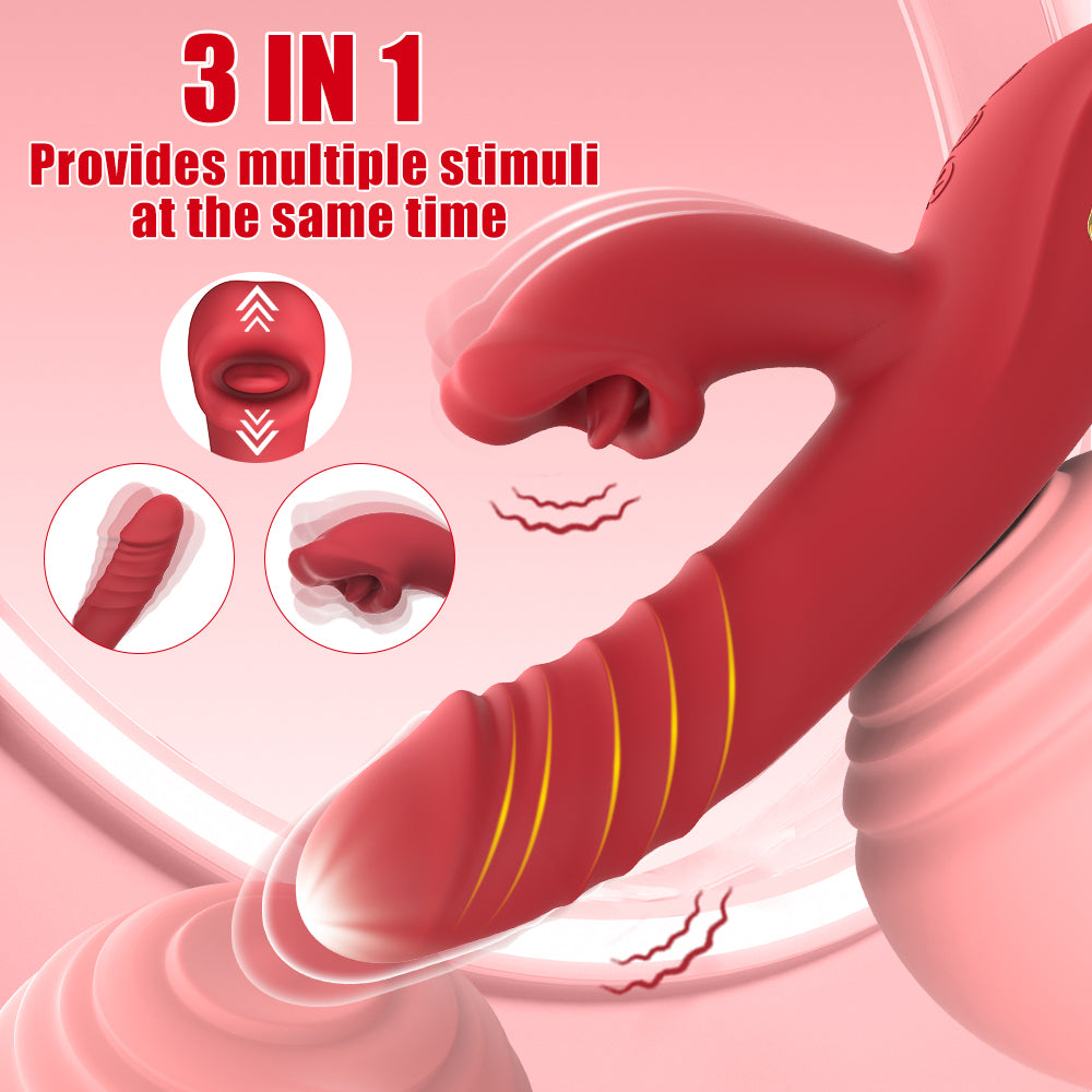 Tongue Licking Vibrator G-spot Clitoral Stimulator Rabbit Vibrator Adult Sex Toys Av Wand Vibrator Dildo Sex Toys for Women