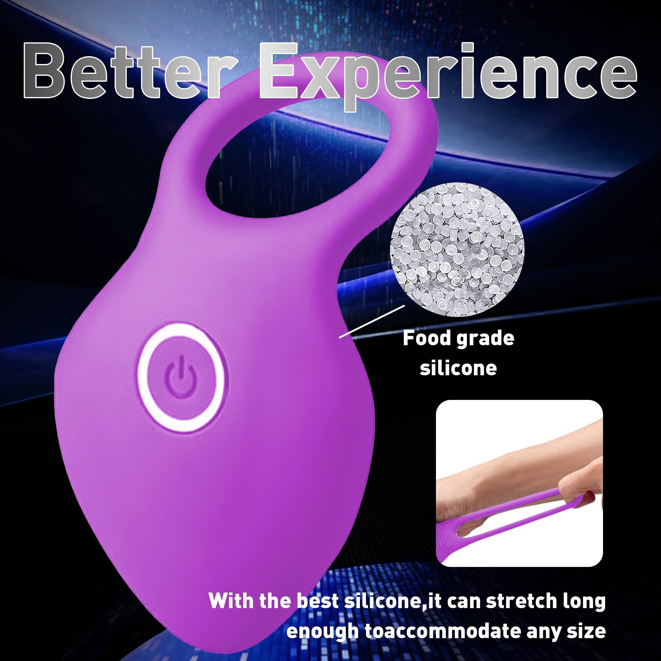 Male Wearable Penis Ring Vibrator G-Spot Stimulation Massager 10 Vibration Modes USB Rechargeable Couples Sex Toy Adult Product