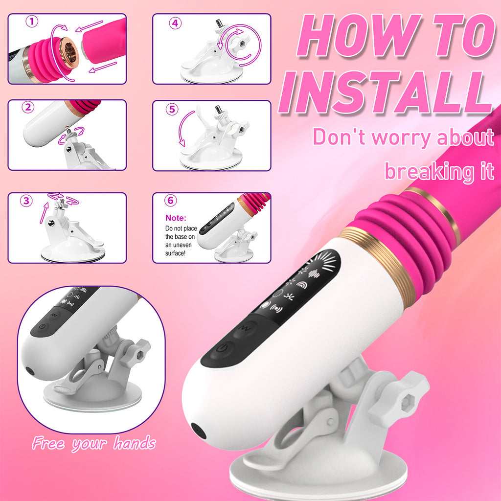 Female Automatic Masturbator 5 Types of Lmpact 8 Types of Vibration and Tapping Modes Stimulate the G-spot Adult Products