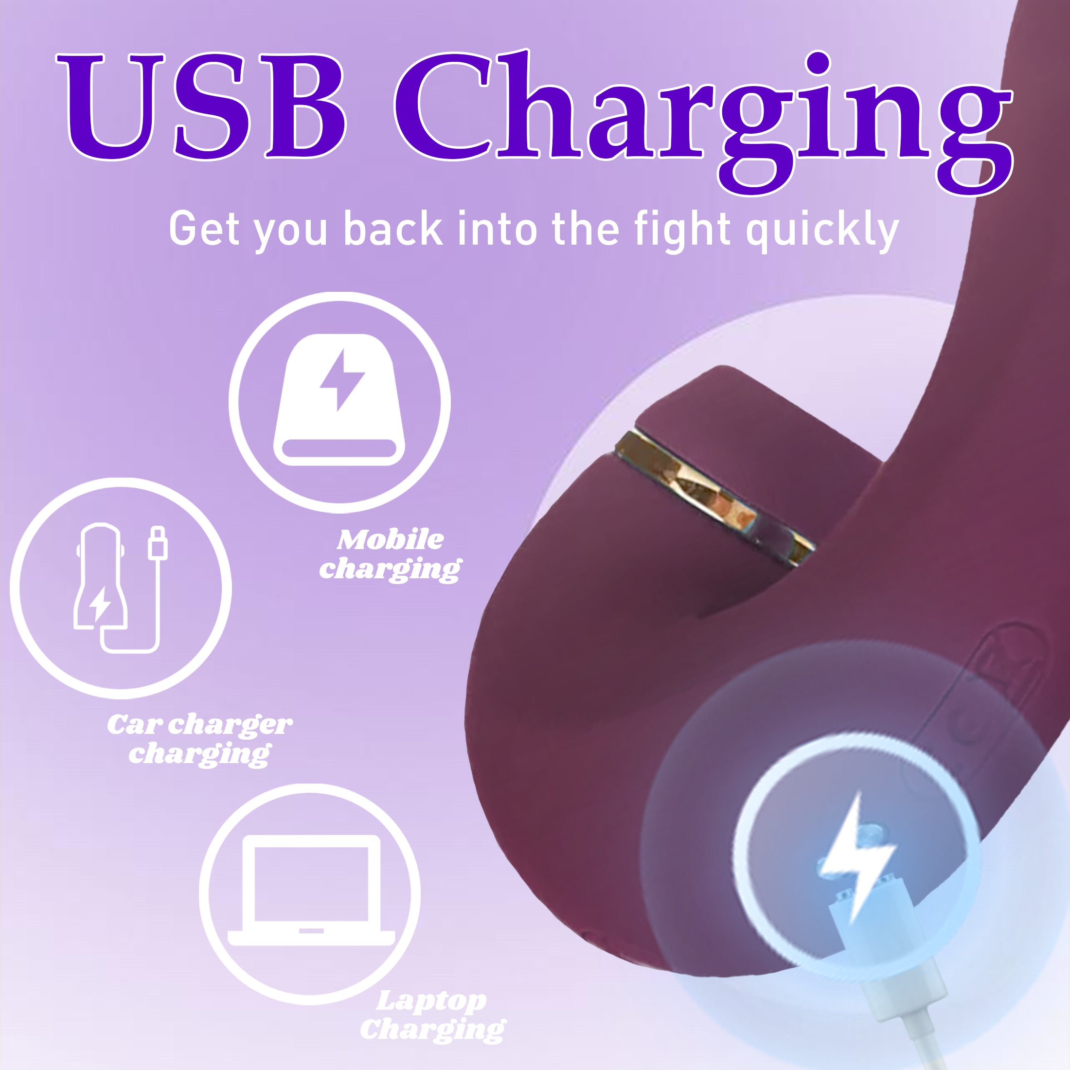 Adult Dildo G-spot Vibrator with 5 Tapping Suction Modes Multi-frequency USB Rechargeable Female Masturbation Sex Toy