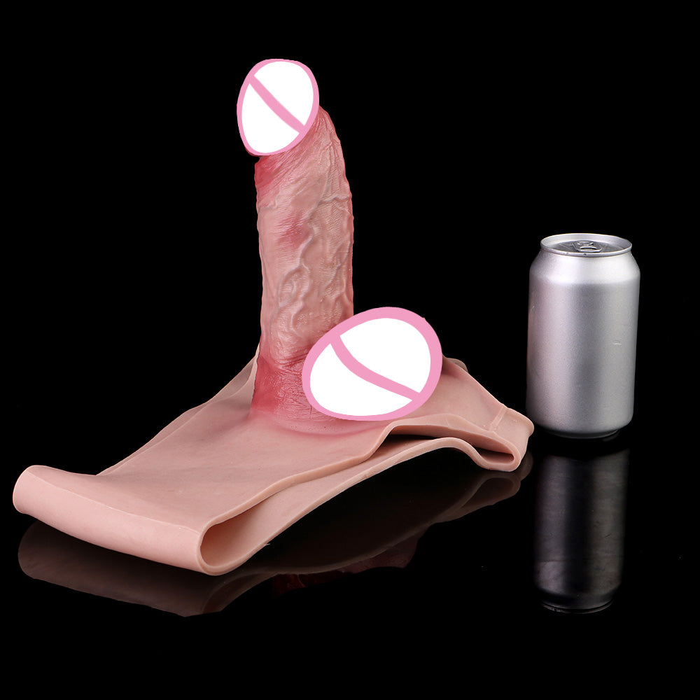 Realistic Male Hollow Dildo Enlarge Sleeve Harness,Strap on Penis Extender Sleeve,Transgender Sex Toys Masturbator Couple