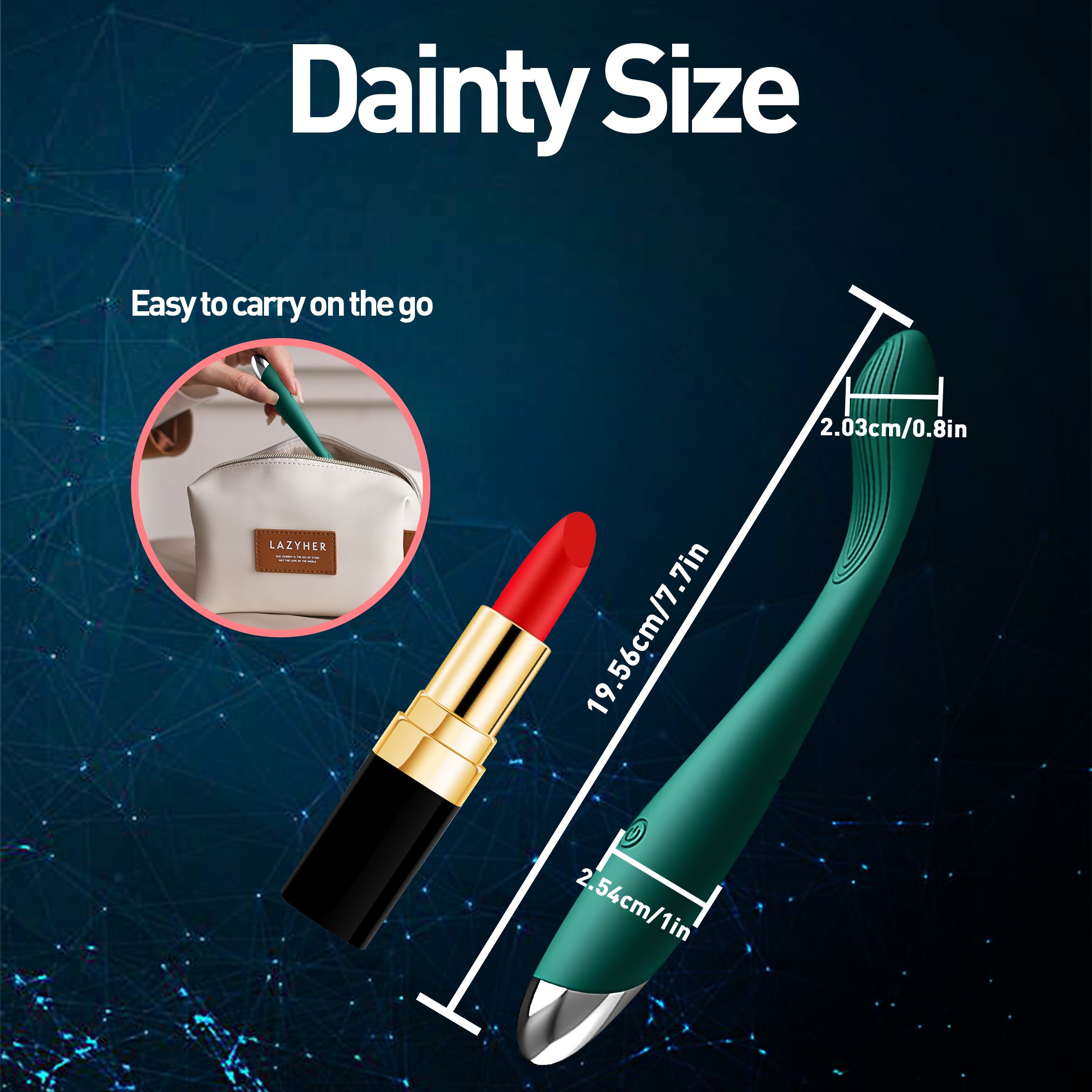 Female Electric Finger Massage Masturbator 10 Vibration Modes Stimulates G-Spot Clitoris and Anus Compact and Quiet Adult Toy