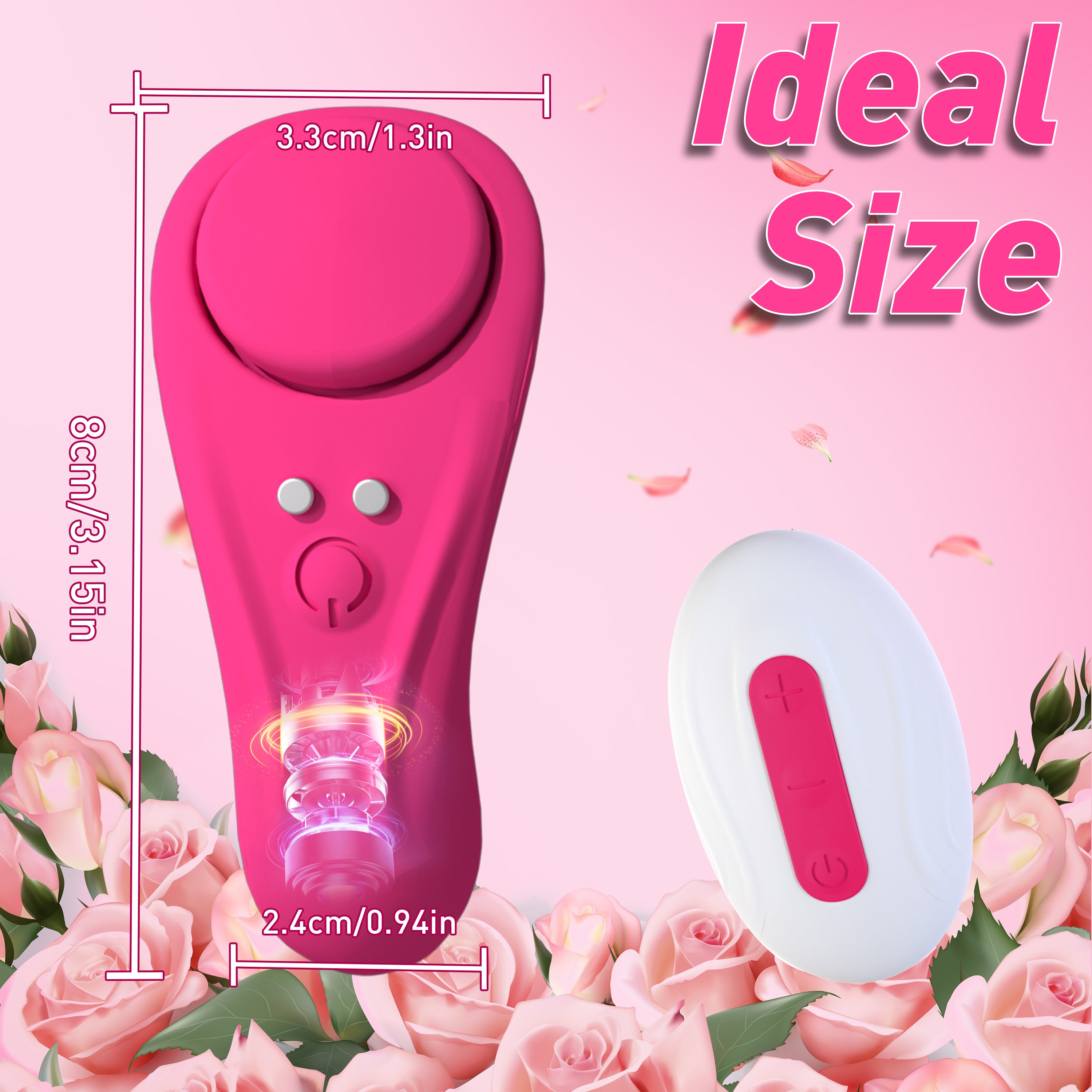 Mini Suction Nipple and Clitoral Stimulator 10 Vibration Modes USB Charging Quiet and Soft Remote Control Function Adult Sex Toy
