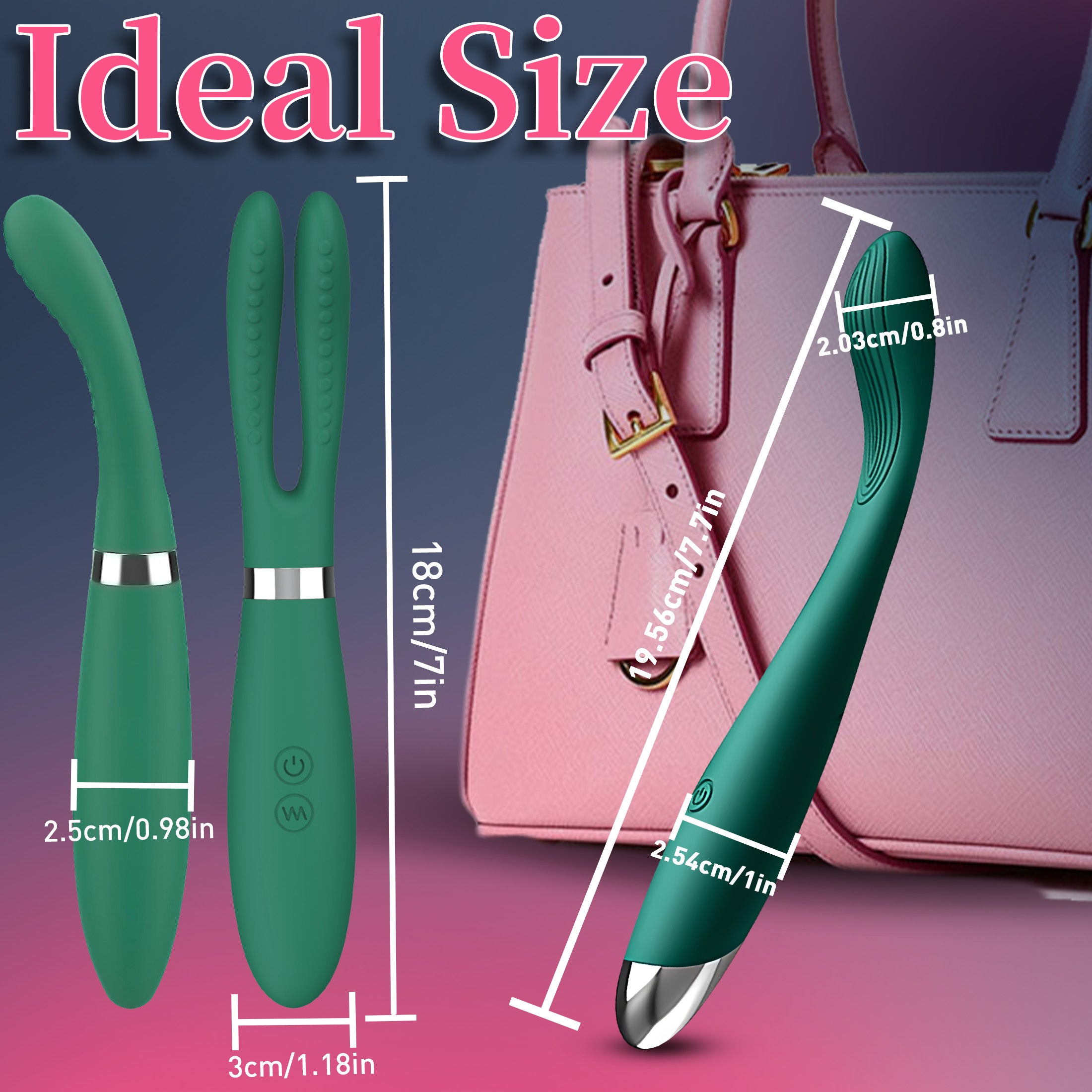 Female Electric Vibrating Massage Wand Stimulates Breasts G-Spot and Clitoris 9 Vibration Modes USB Charging Adult Toy