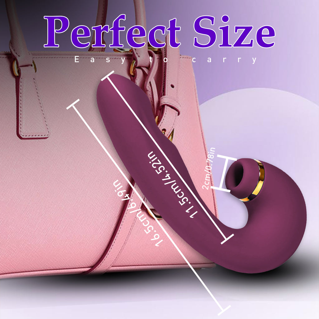 Adult Dildo G-spot Vibrator with 5 Tapping Suction Modes Multi-frequency USB Rechargeable Female Masturbation Sex Toy