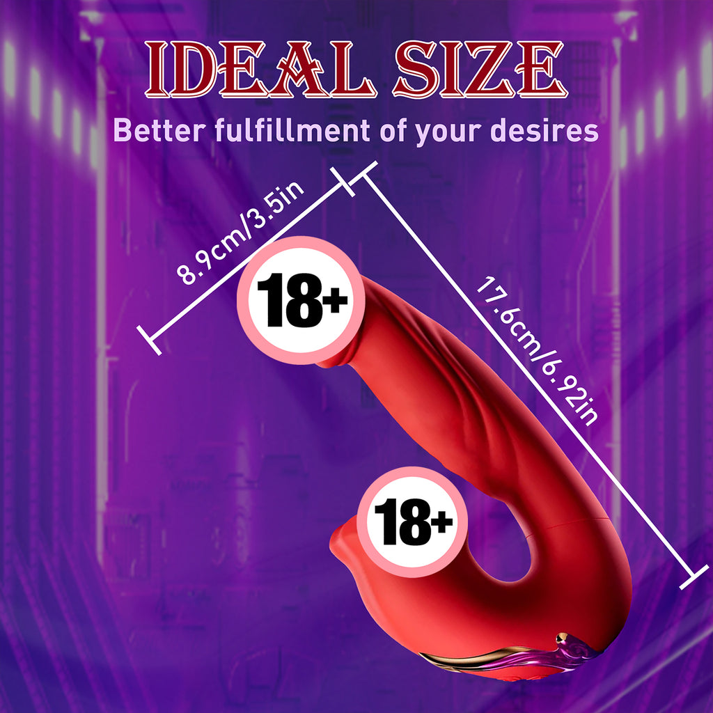 Female Massage Specialized Wand G-Spot Clitoral Anal Stimulation 14 Vibration Modes 7 Licking Modes UsB Charging Adult Sex Toy