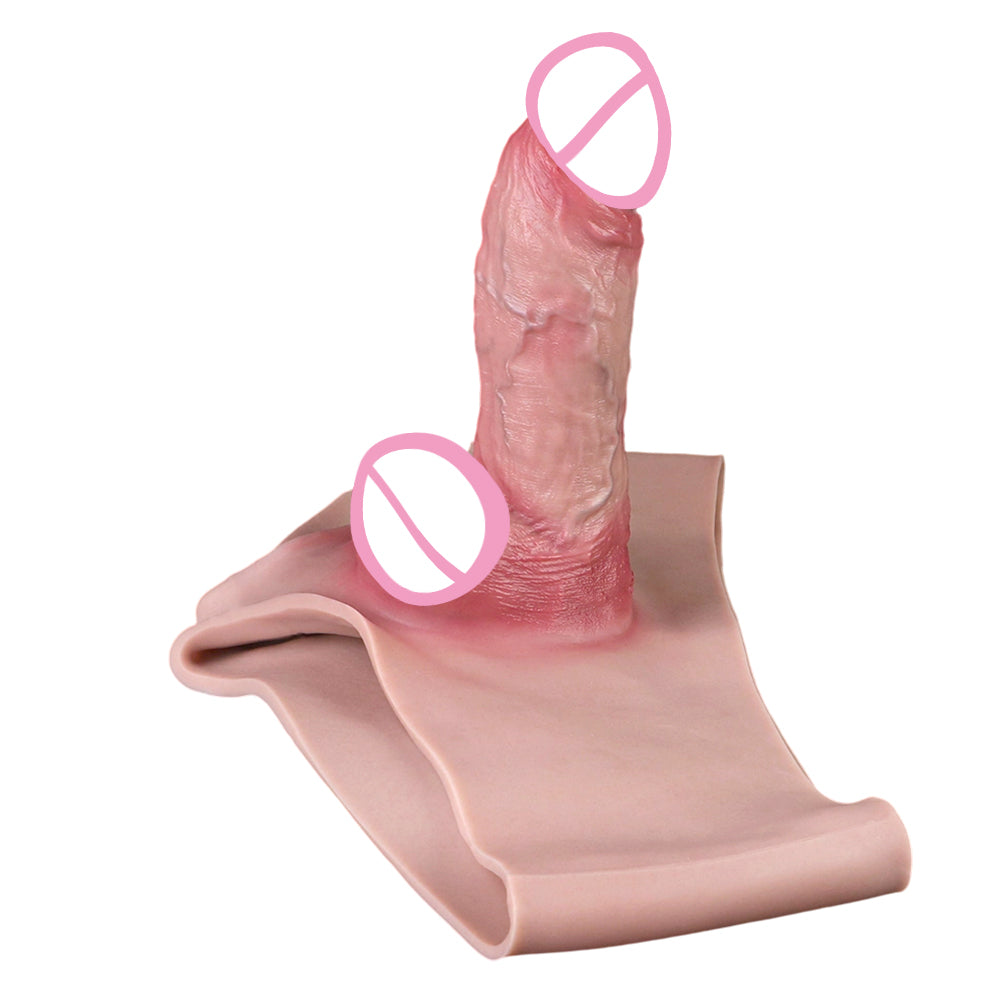 Realistic Male Hollow Dildo Enlarge Sleeve Harness,Strap on Penis Extender Sleeve,Transgender Sex Toys Masturbator Couple
