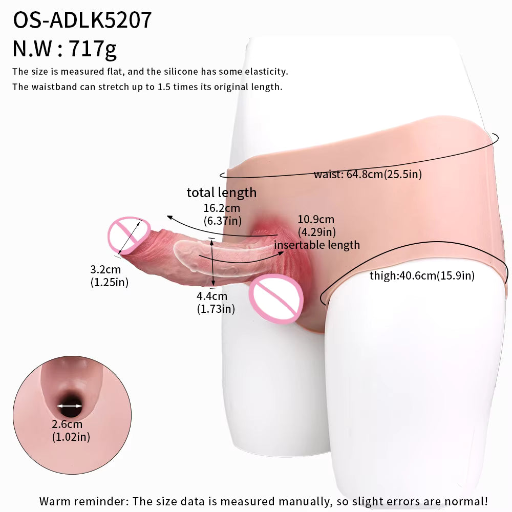 Realistic Male Hollow Dildo Enlarge Sleeve Harness,Strap on Penis Extender Sleeve,Transgender Sex Toys Masturbator Couple